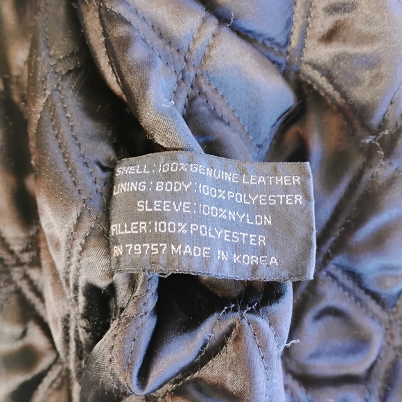 Pierre Cardin Vintage Leather Bomber Jacket Brown Full Zip Mens Size Large - Picture 10 of 16